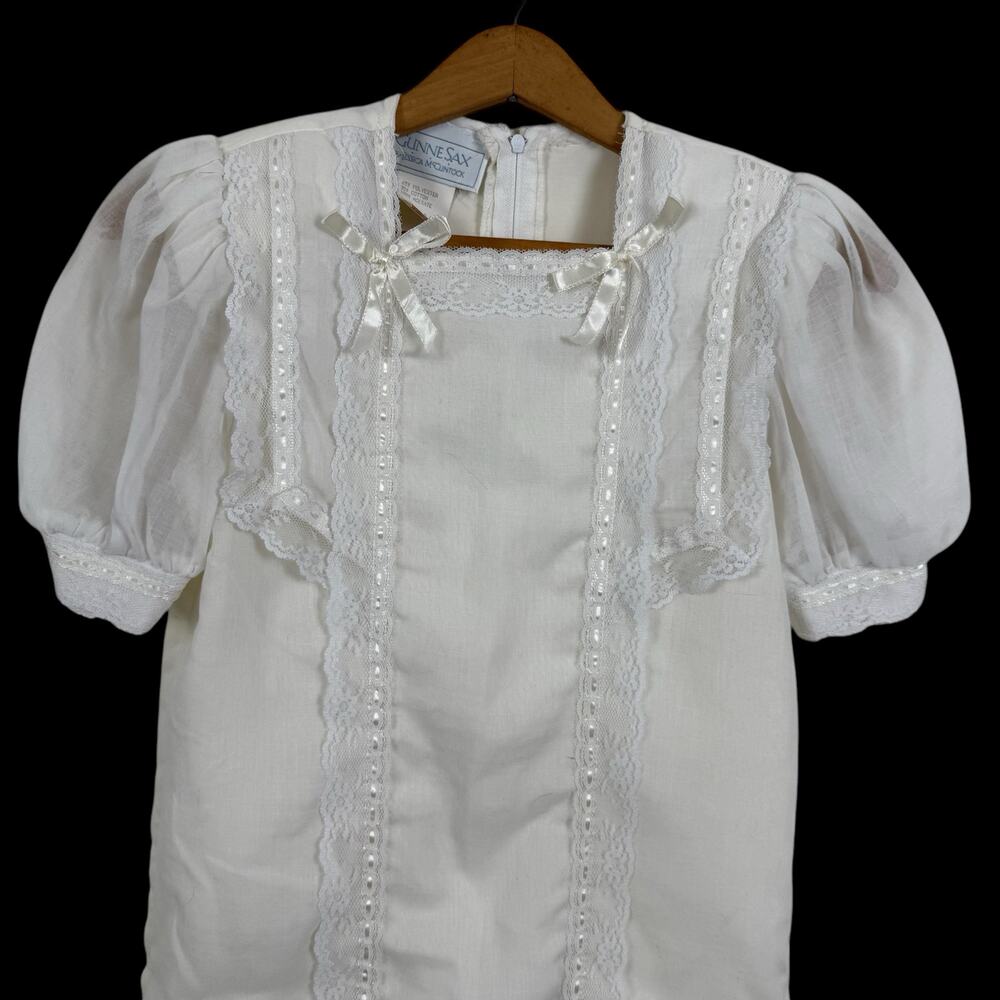 Vtg Gunne Sax by Jessica McClintock Girls Dress Sz 8 Prairie Communion Easter - Picture 2 of 8